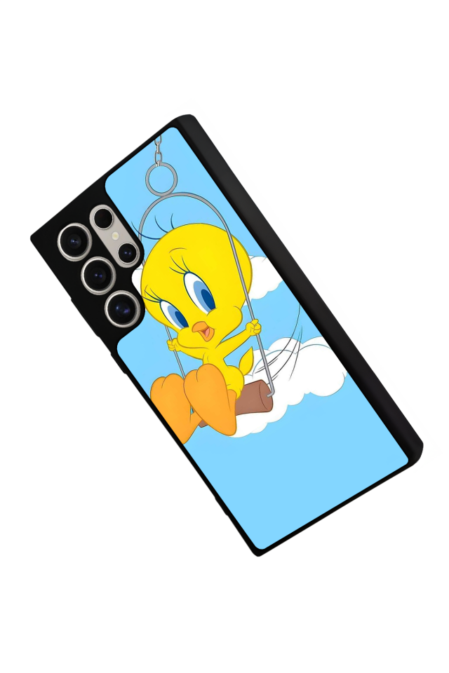 Samsung Galaxy S22 Ultra Uyumlu Tweety Tasarımlı Glossy Premium Kılıf