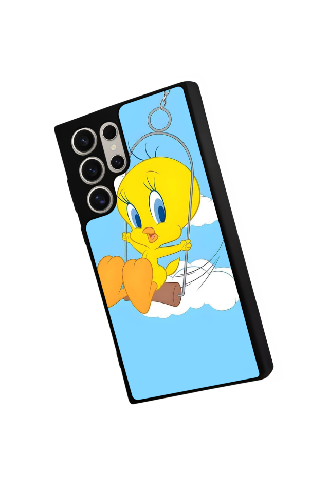 Samsung Galaxy S22 Ultra Uyumlu Tweety Tasarımlı Glossy Premium Kılıf