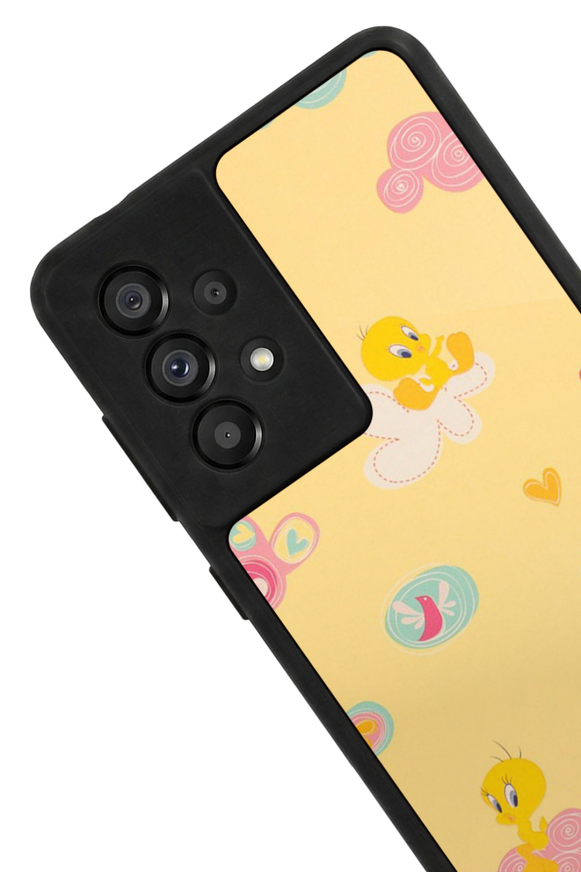 Samsung Galaxy A73 Uyumlu Tweety Tasarımlı Glossy Premium Kılıf