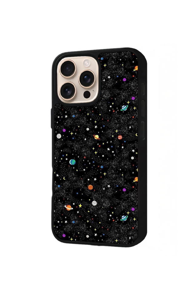iPhone 15 Pro Max Uyumlu Uzay Tasarımlı Glossy Premium Kılıf