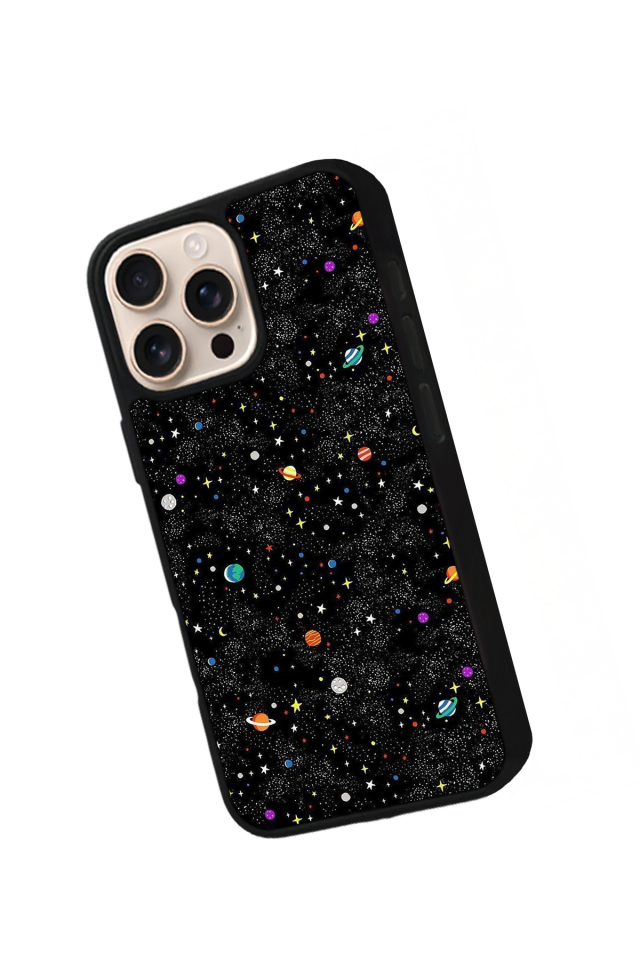 iPhone 15 Pro Max Uyumlu Uzay Tasarımlı Glossy Premium Kılıf