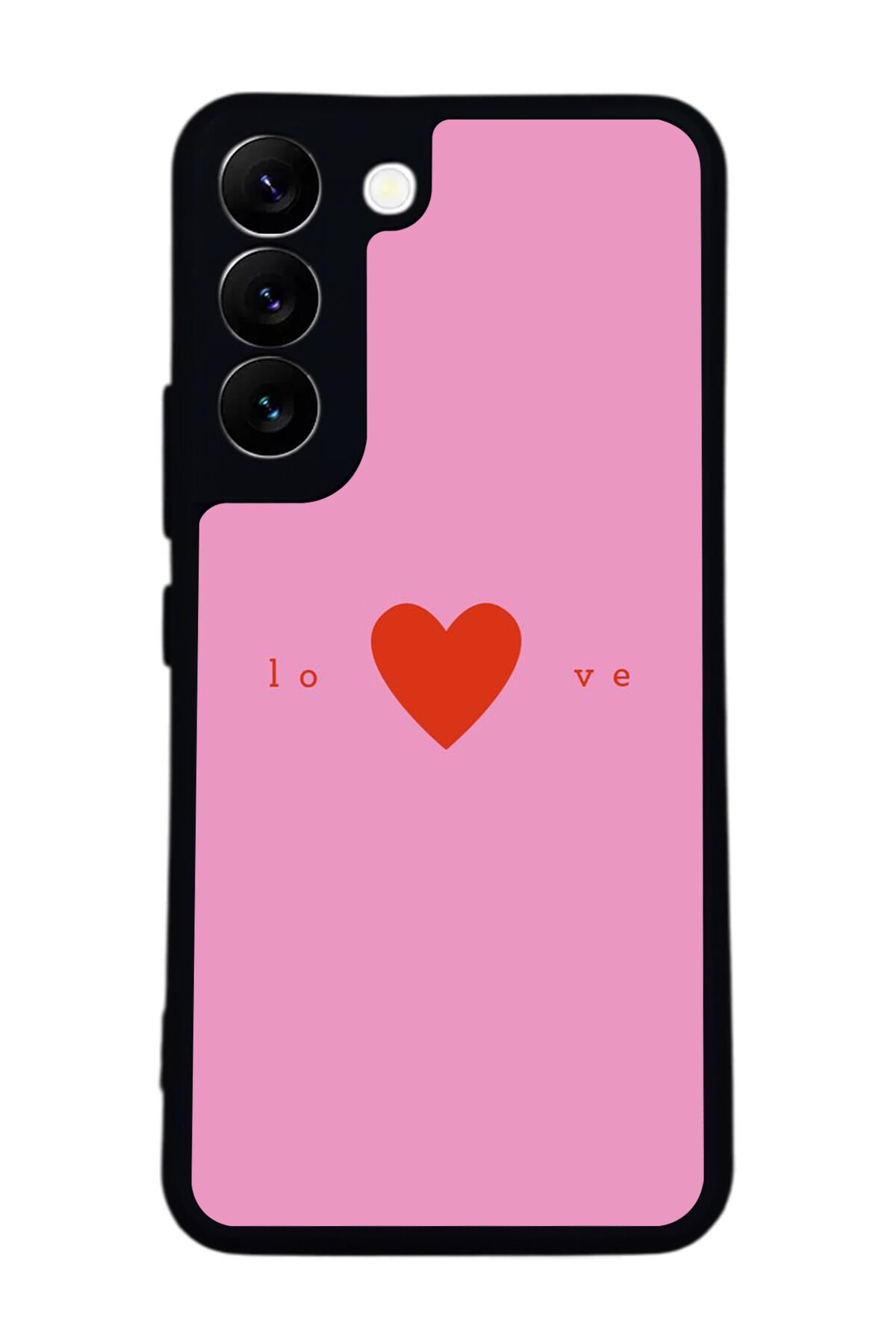 Samsung Galaxy S22 Uyumlu Kalp Love Tasarımlı Glossy Premium Kılıf