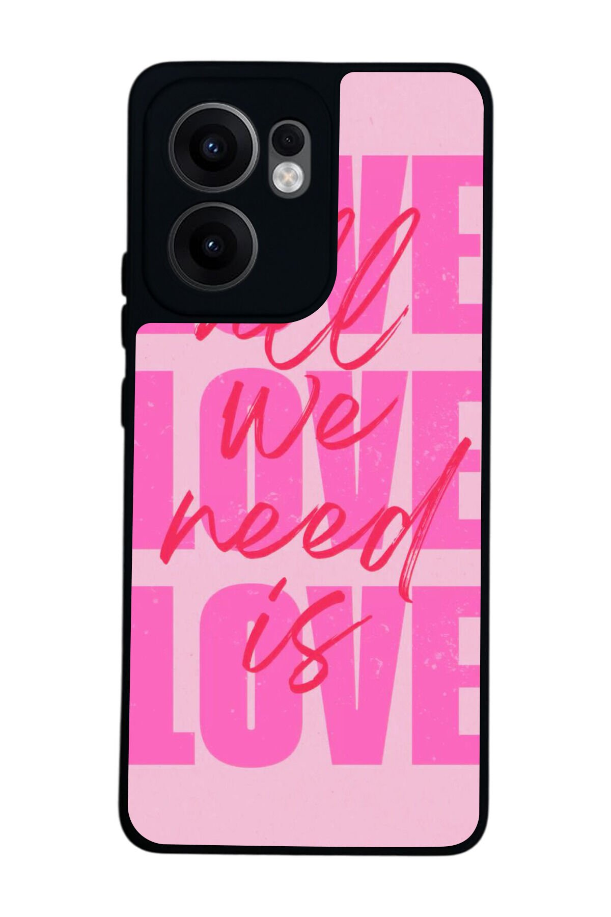 Oppo Reno 13F Uyumlu Love Tasarımlı Glossy Premium Kılıf