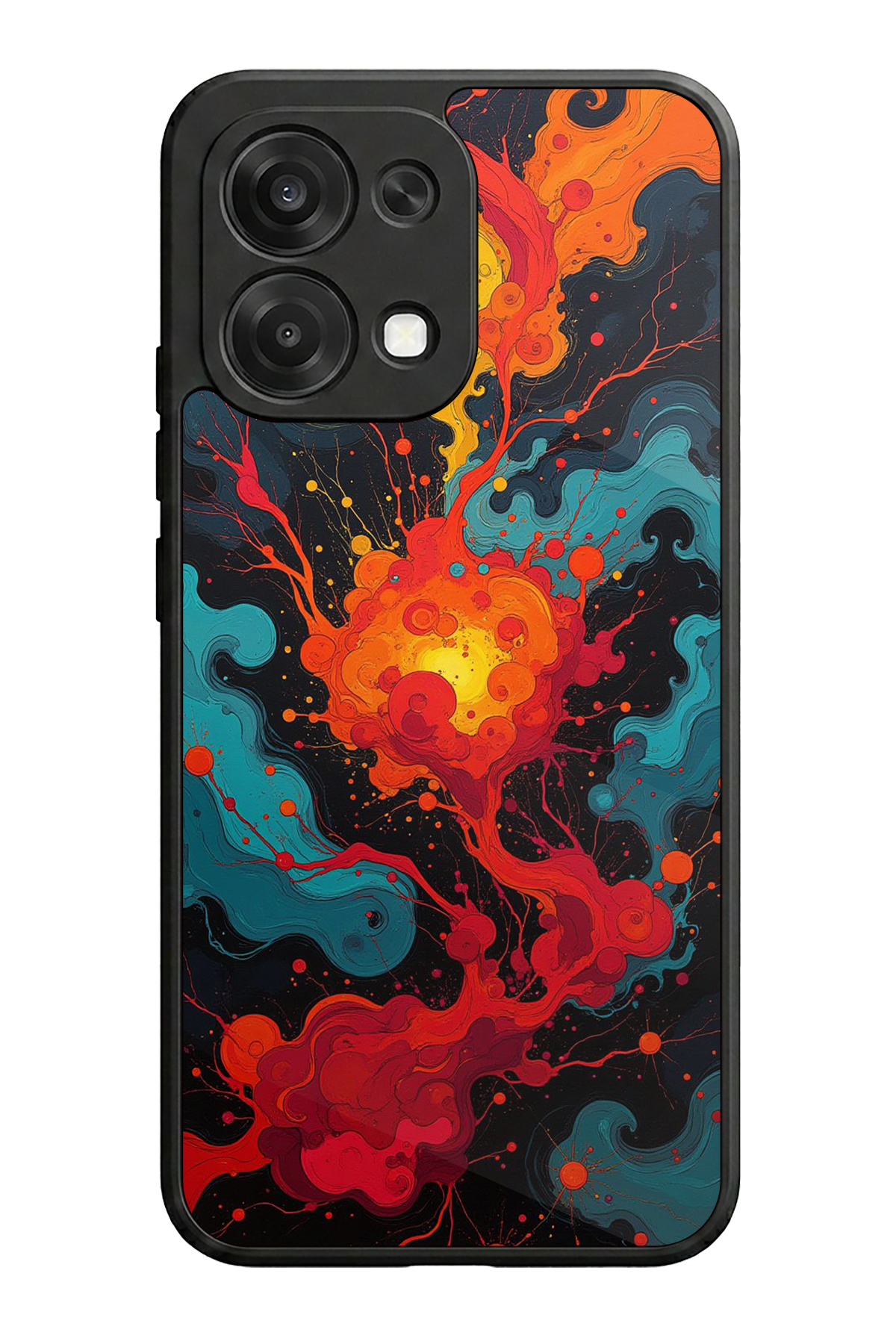 Oppo A6 Pro Uyumlu Abstract Tasarımlı Glossy Premium Kılıf