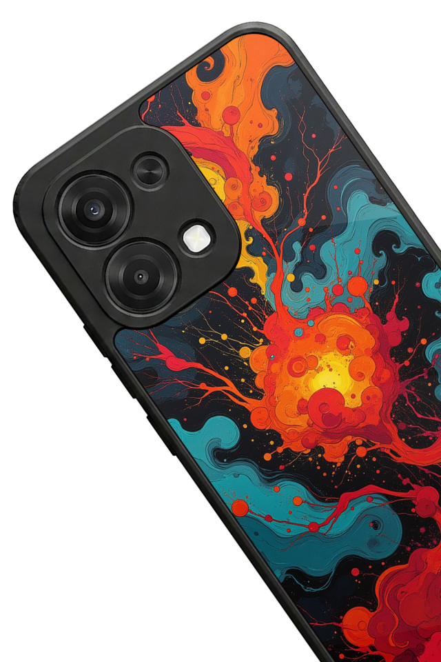 Oppo A6 Pro Uyumlu Abstract Tasarımlı Glossy Premium Kılıf