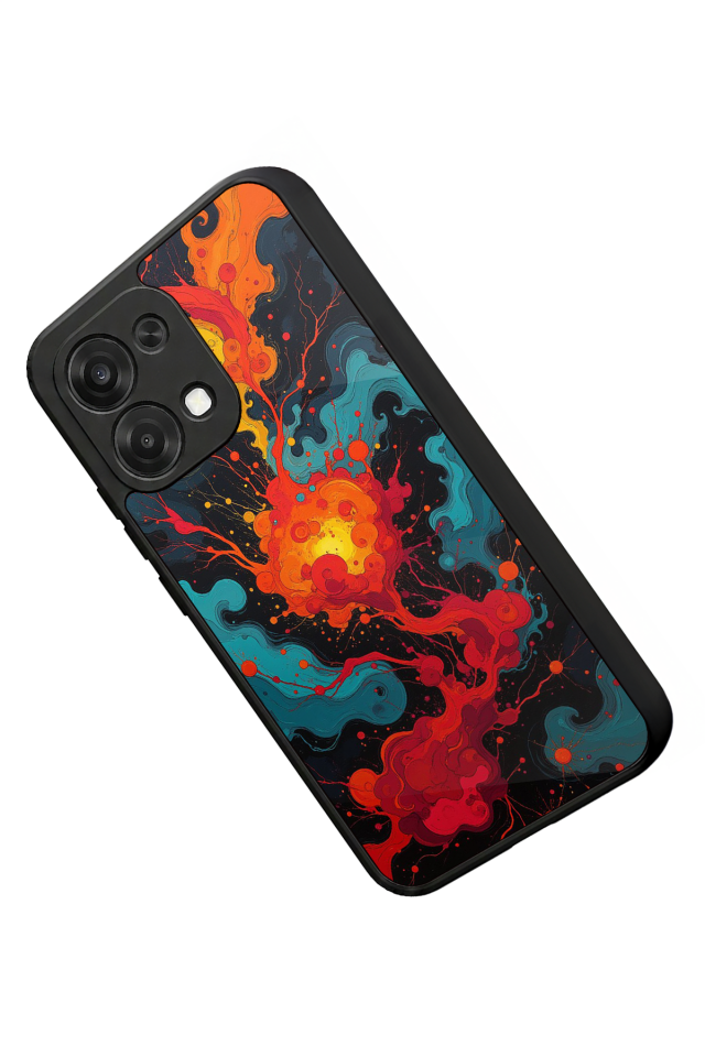 Oppo A6 Pro Uyumlu Abstract Tasarımlı Glossy Premium Kılıf