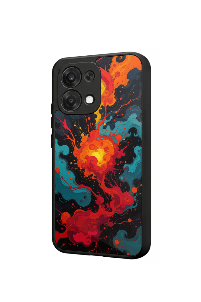 Oppo A6 Pro Uyumlu Abstract Tasarımlı Glossy Premium Kılıf