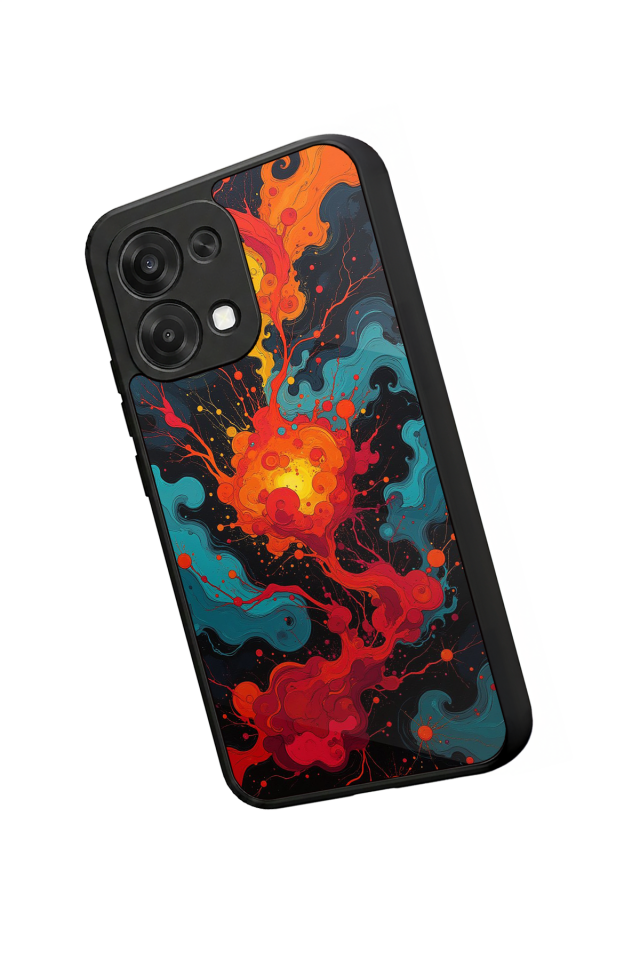 Oppo A6 Pro Uyumlu Abstract Tasarımlı Glossy Premium Kılıf