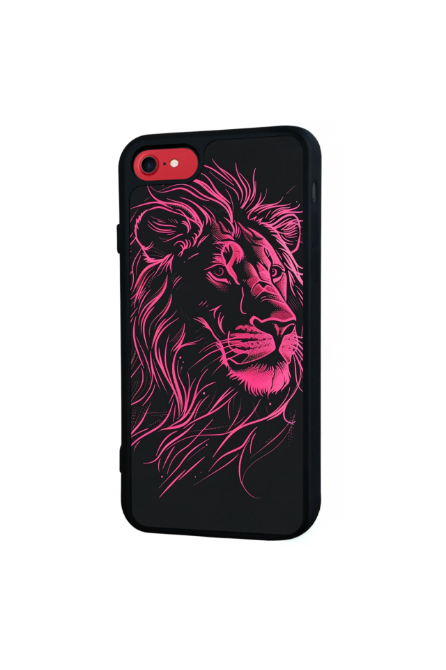 iPhone 8 Uyumlu Aslan Tasarımlı Glossy Premium Kılıf