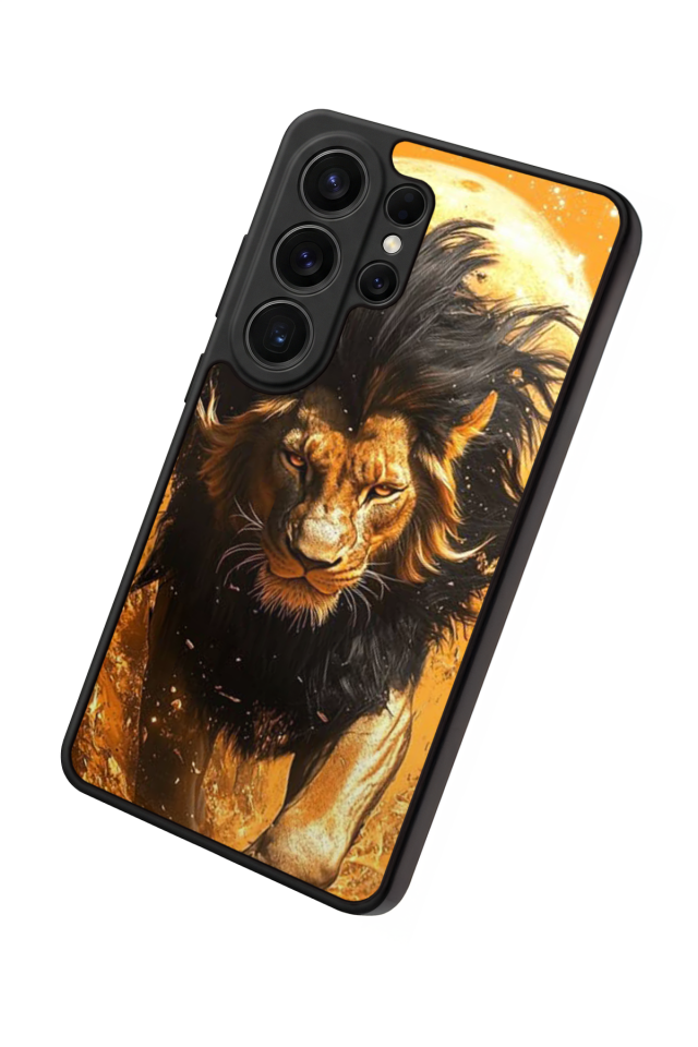 Samsung Galaxy S26 Ultra Uyumlu Aslan Tasarımlı Glossy Premium Kılıf