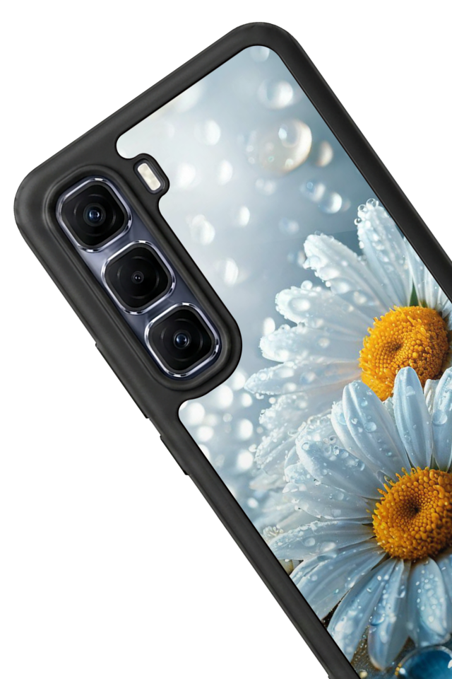Infinix Hot 60 Pro Plus Uyumlu Cicek Tasarımlı Glossy Premium Kılıf