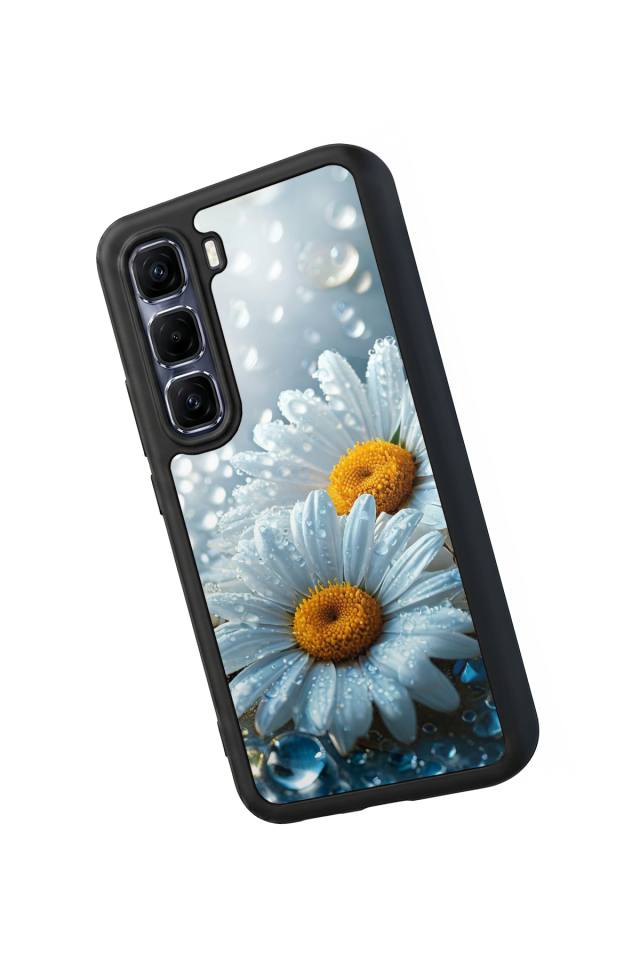 Infinix Hot 60 Pro Plus Uyumlu Cicek Tasarımlı Glossy Premium Kılıf