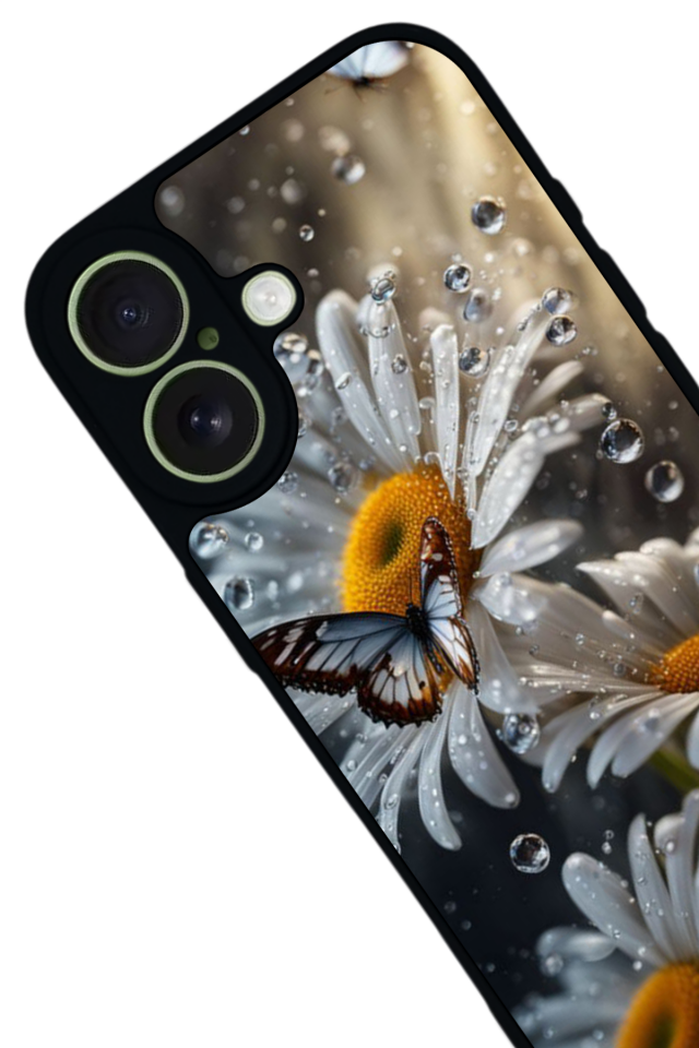 iPhone 17 Uyumlu Cicek Tasarımlı Glossy Premium Kılıf