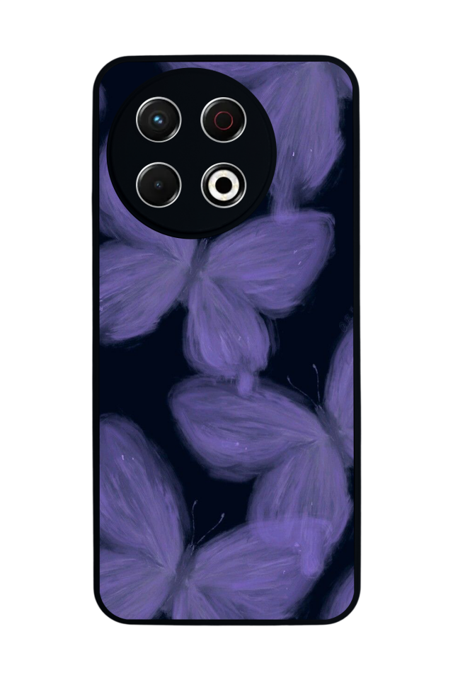 Tecno Spark 30 Pro Uyumlu Kelebek Tasarımlı Glossy Premium Kılıf