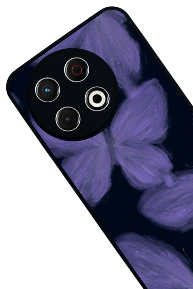 Tecno Spark 30 Pro Uyumlu Kelebek Tasarımlı Glossy Premium Kılıf