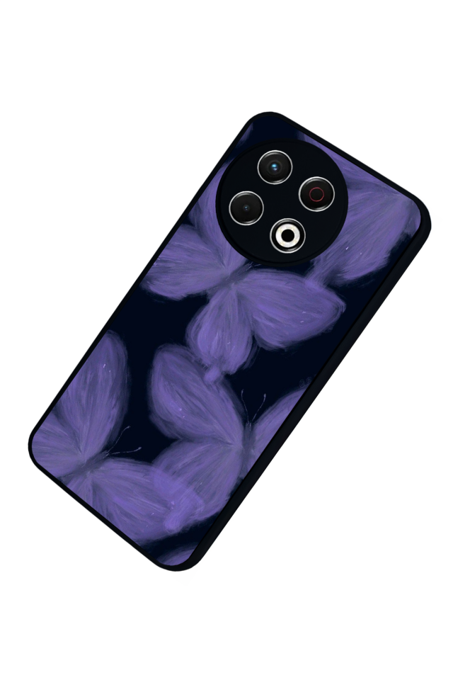 Tecno Spark 30 Pro Uyumlu Kelebek Tasarımlı Glossy Premium Kılıf