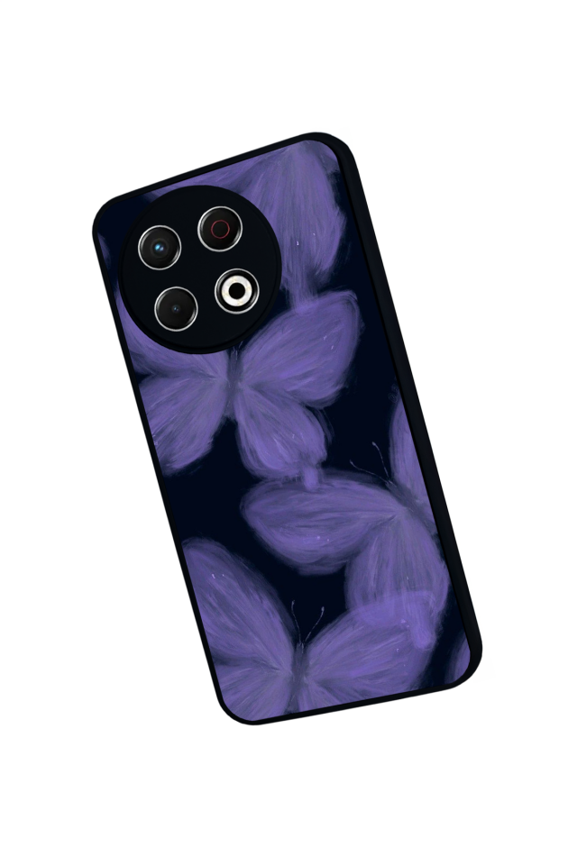 Tecno Spark 30 Pro Uyumlu Kelebek Tasarımlı Glossy Premium Kılıf