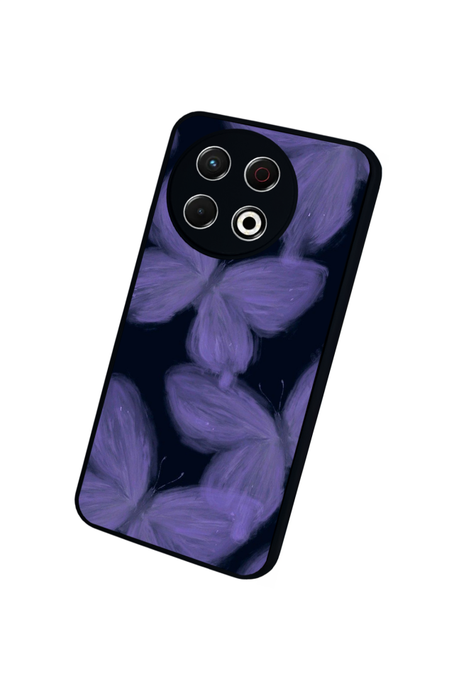 Tecno Spark 30 Pro Uyumlu Kelebek Tasarımlı Glossy Premium Kılıf