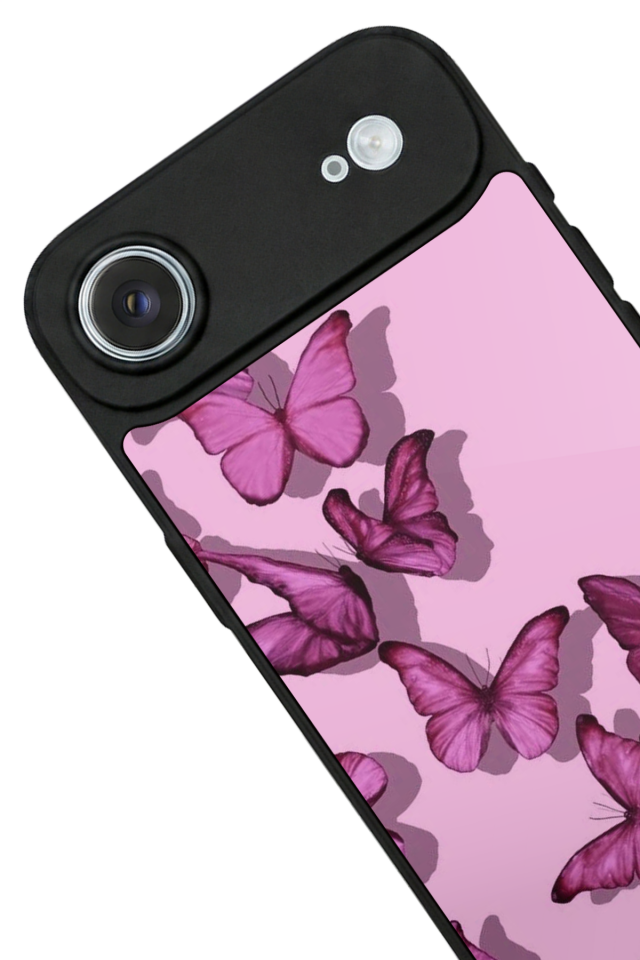 iPhone 17 Air Uyumlu Kelebek Tasarımlı Glossy Premium Kılıf