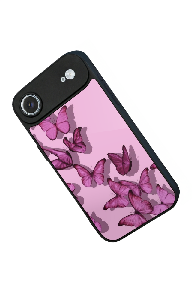 iPhone 17 Air Uyumlu Kelebek Tasarımlı Glossy Premium Kılıf