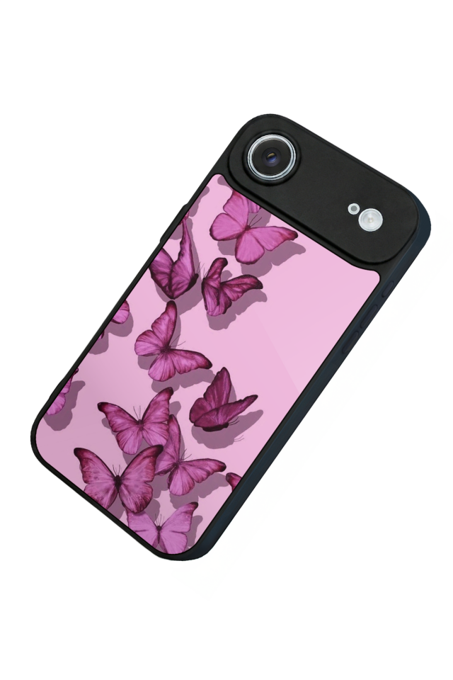 iPhone 17 Air Uyumlu Kelebek Tasarımlı Glossy Premium Kılıf