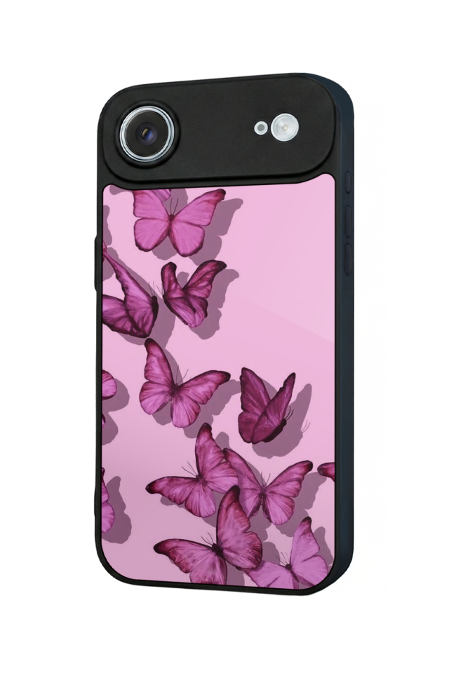 iPhone 17 Air Uyumlu Kelebek Tasarımlı Glossy Premium Kılıf