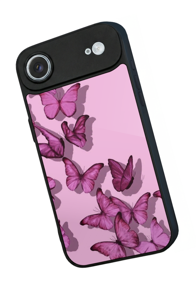 iPhone 17 Air Uyumlu Kelebek Tasarımlı Glossy Premium Kılıf