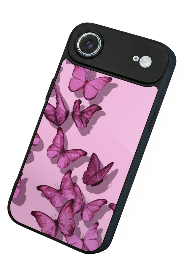 iPhone 17 Air Uyumlu Kelebek Tasarımlı Glossy Premium Kılıf