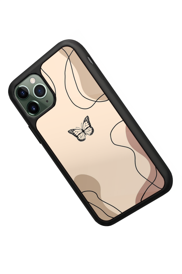 iPhone 11 Pro Uyumlu Kelebek Tasarımlı Glossy Premium Kılıf