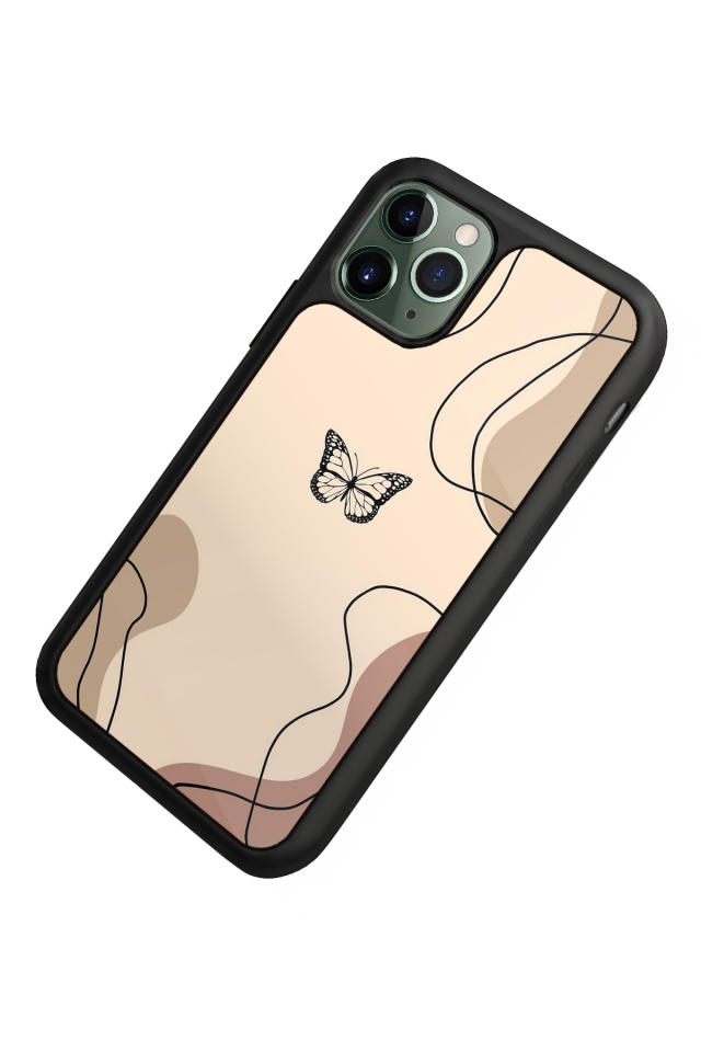 iPhone 11 Pro Uyumlu Kelebek Tasarımlı Glossy Premium Kılıf