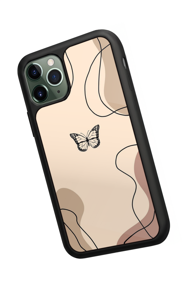 iPhone 11 Pro Uyumlu Kelebek Tasarımlı Glossy Premium Kılıf