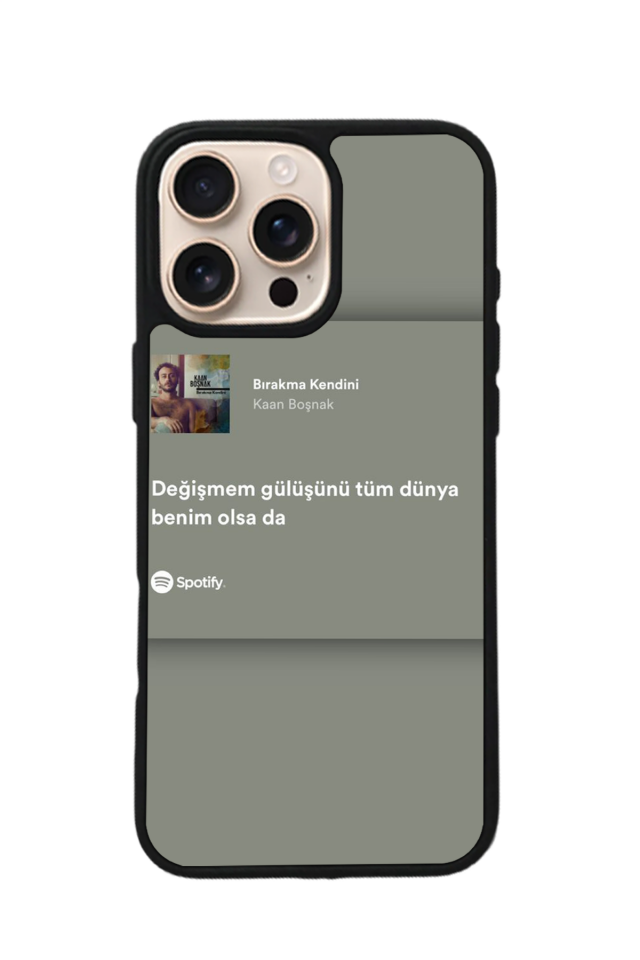 iPhone 16 Pro Uyumlu Sarki Sozleri Tasarımlı Glossy Premium Kılıf