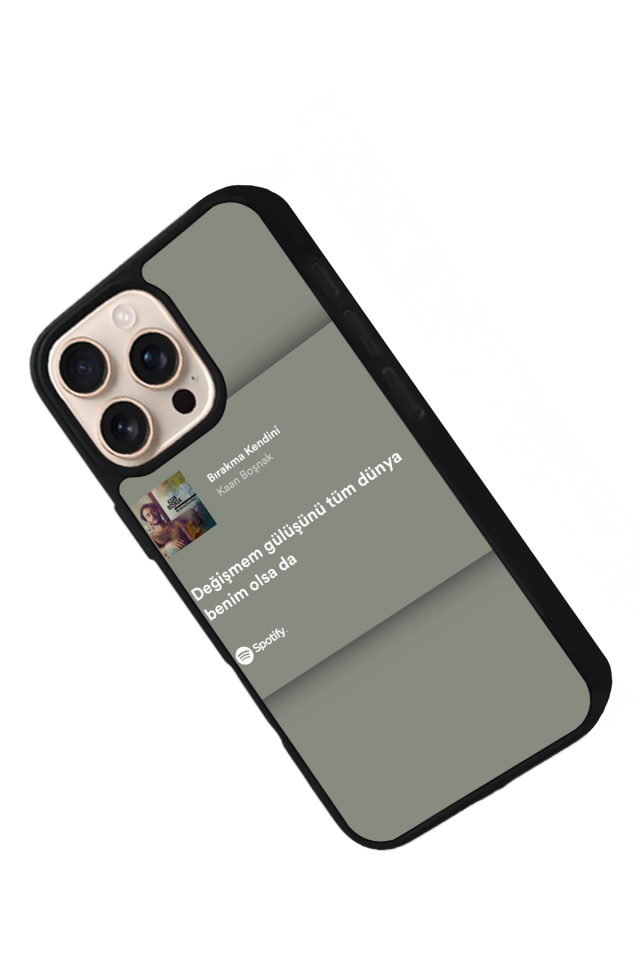 iPhone 16 Pro Uyumlu Sarki Sozleri Tasarımlı Glossy Premium Kılıf
