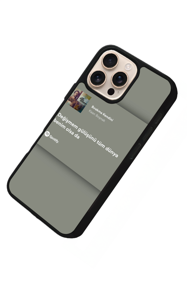 iPhone 16 Pro Uyumlu Sarki Sozleri Tasarımlı Glossy Premium Kılıf