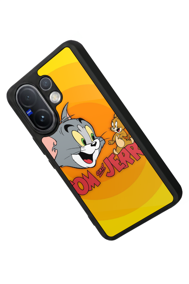 Vivo V60 Uyumlu Tom And Jerry Tasarımlı Glossy Premium Kılıf