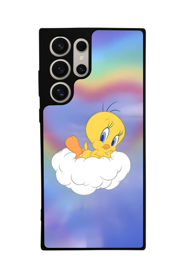 Samsung Galaxy S22 Ultra Uyumlu Tweety Tasarımlı Glossy Premium Kılıf