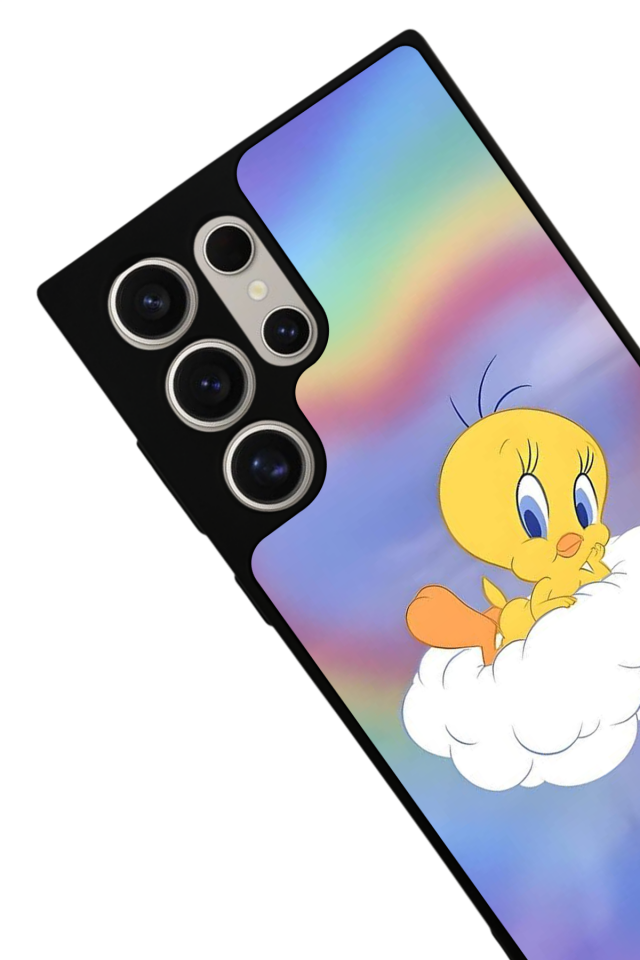 Samsung Galaxy S22 Ultra Uyumlu Tweety Tasarımlı Glossy Premium Kılıf
