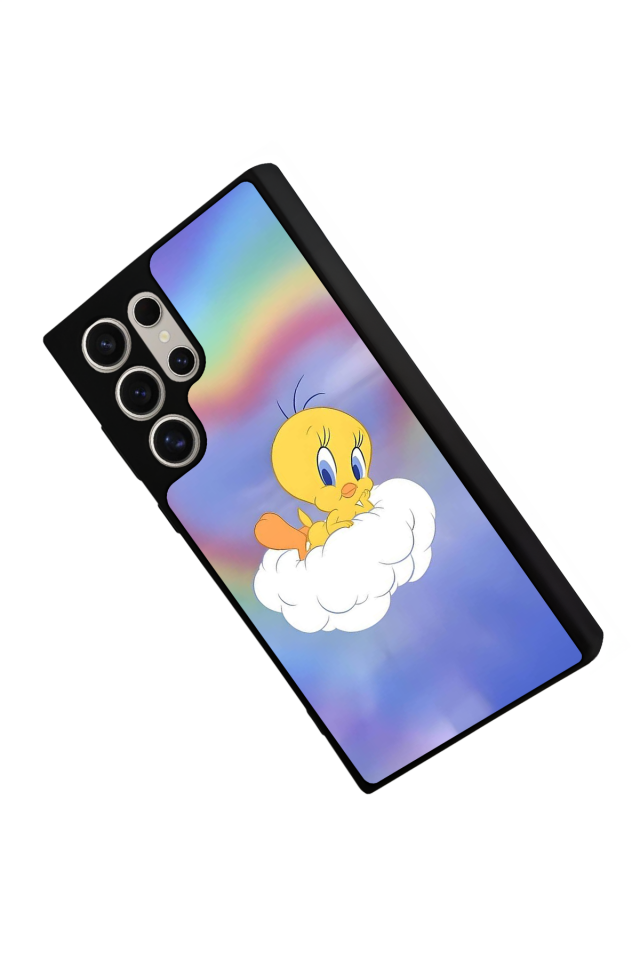 Samsung Galaxy S22 Ultra Uyumlu Tweety Tasarımlı Glossy Premium Kılıf