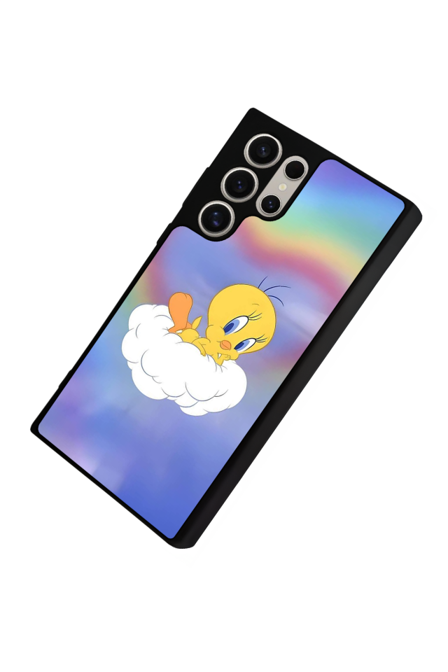 Samsung Galaxy S22 Ultra Uyumlu Tweety Tasarımlı Glossy Premium Kılıf