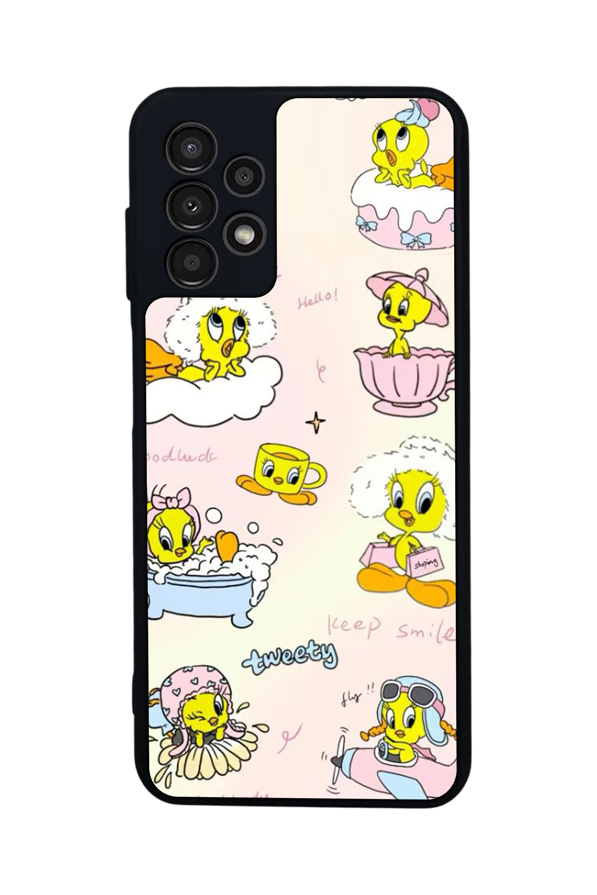 Samsung Galaxy A23 Uyumlu Tweety Tasarımlı Glossy Premium Kılıf