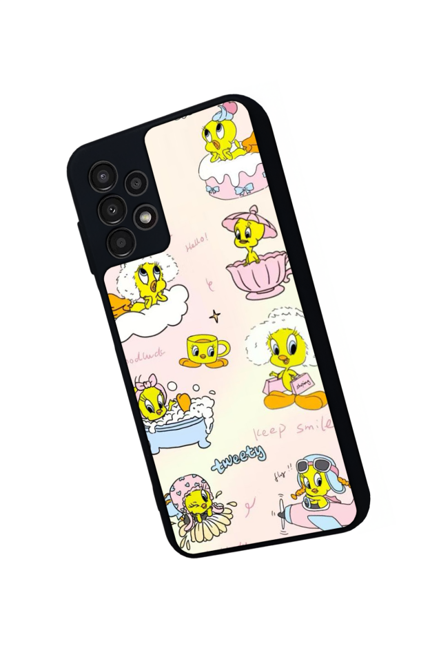 Samsung Galaxy A23 Uyumlu Tweety Tasarımlı Glossy Premium Kılıf