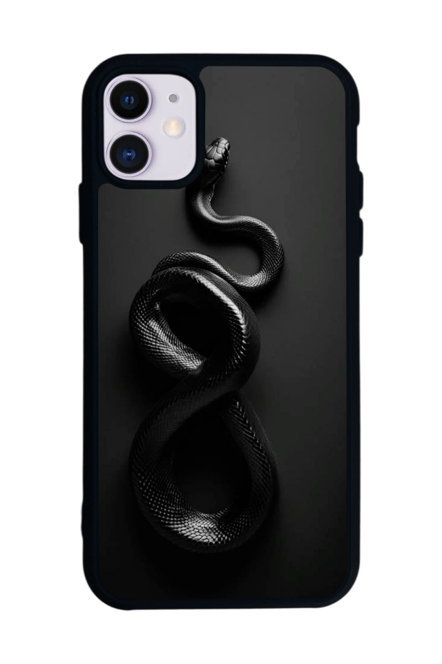 iPhone 11 Uyumlu Yılan Tasarımlı Glossy Premium Kılıf