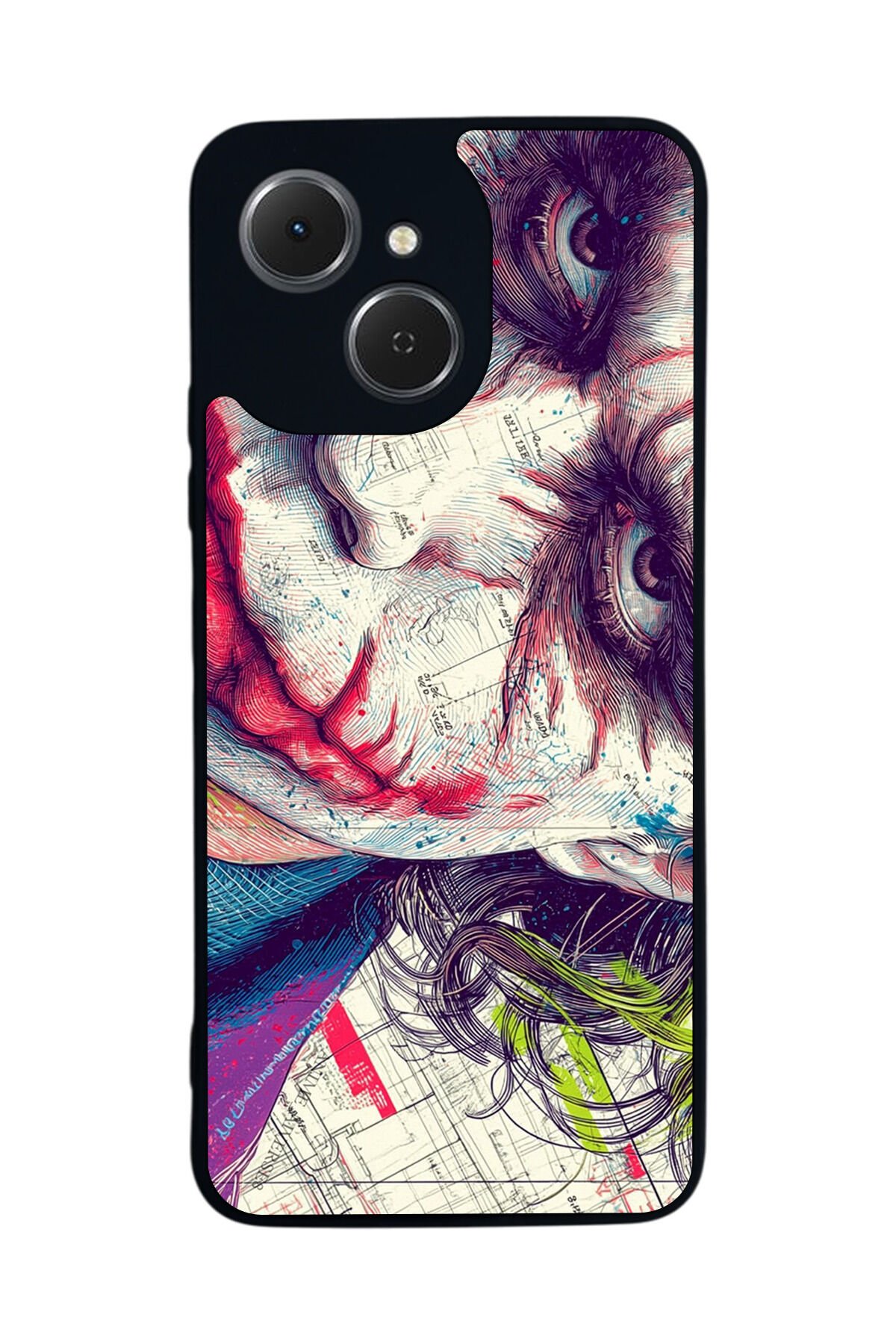 Tecno Spark 40C Uyumlu Joker Tasarımlı Glossy Premium Kılıf
