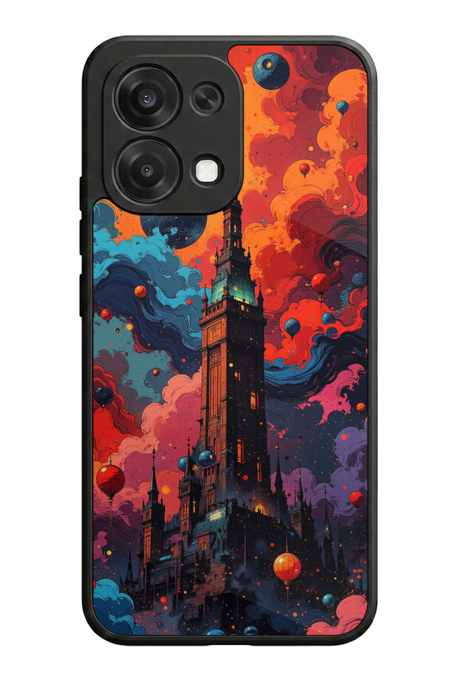 Oppo A6 Pro Uyumlu Abstract Tasarımlı Glossy Premium Kılıf