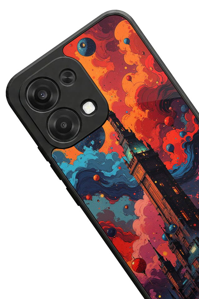 Oppo A6 Pro Uyumlu Abstract Tasarımlı Glossy Premium Kılıf