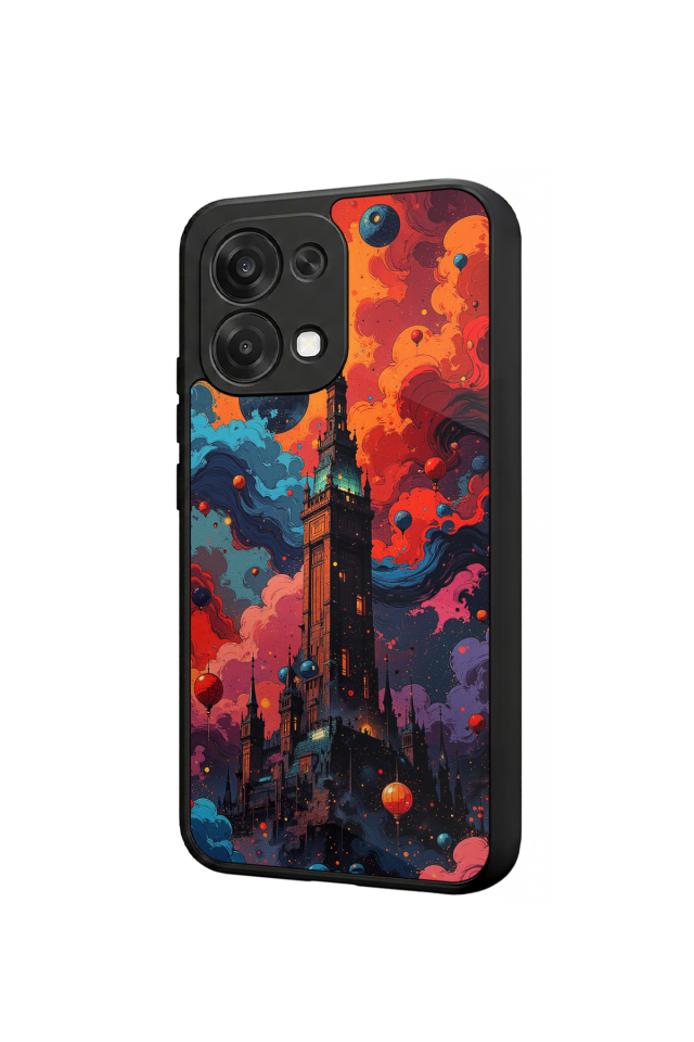 Oppo A6 Pro Uyumlu Abstract Tasarımlı Glossy Premium Kılıf