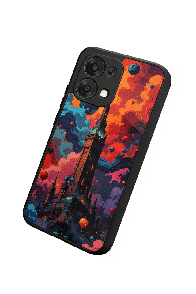 Oppo A6 Pro Uyumlu Abstract Tasarımlı Glossy Premium Kılıf