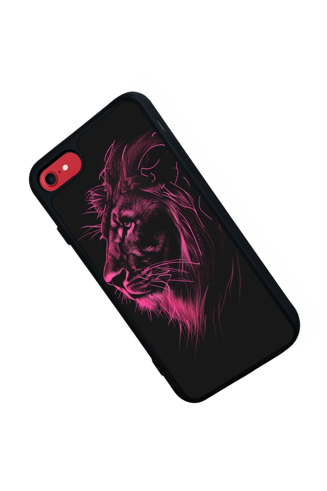 iPhone 8 Uyumlu Aslan Tasarımlı Glossy Premium Kılıf