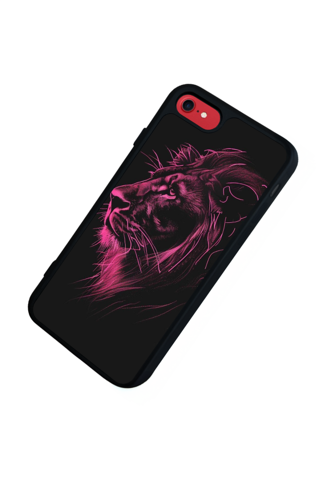 iPhone 8 Uyumlu Aslan Tasarımlı Glossy Premium Kılıf