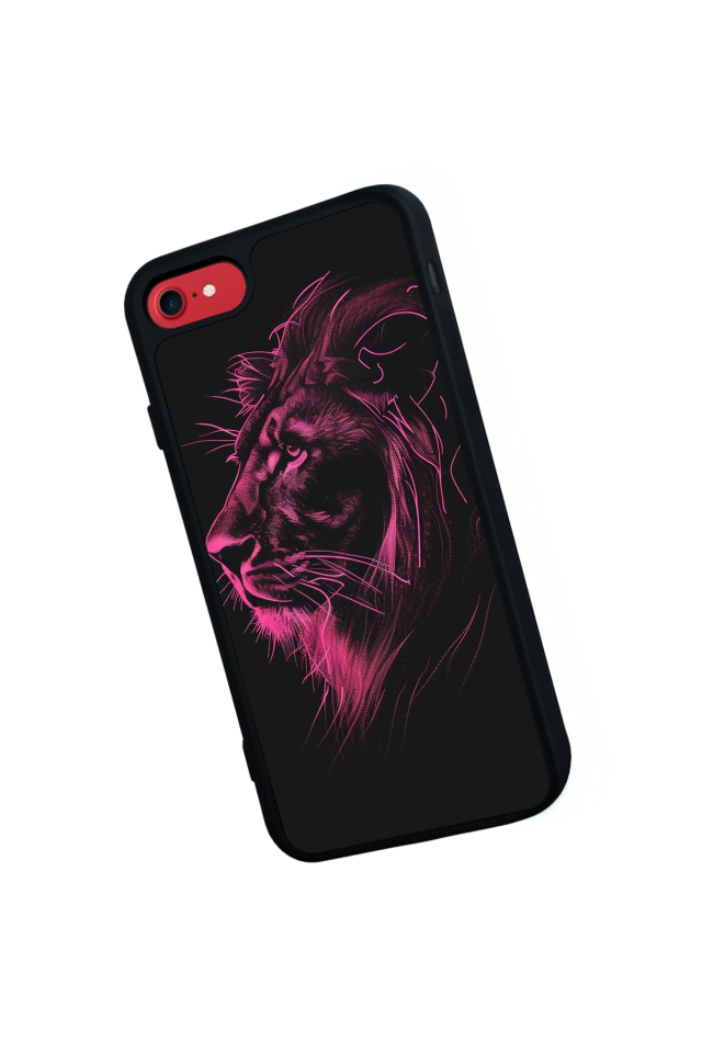 iPhone 8 Uyumlu Aslan Tasarımlı Glossy Premium Kılıf